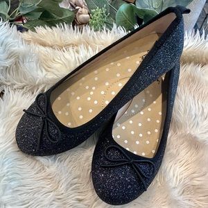 Little Girl Cat & Jack ballet slip-on flats • Sparkle Black
